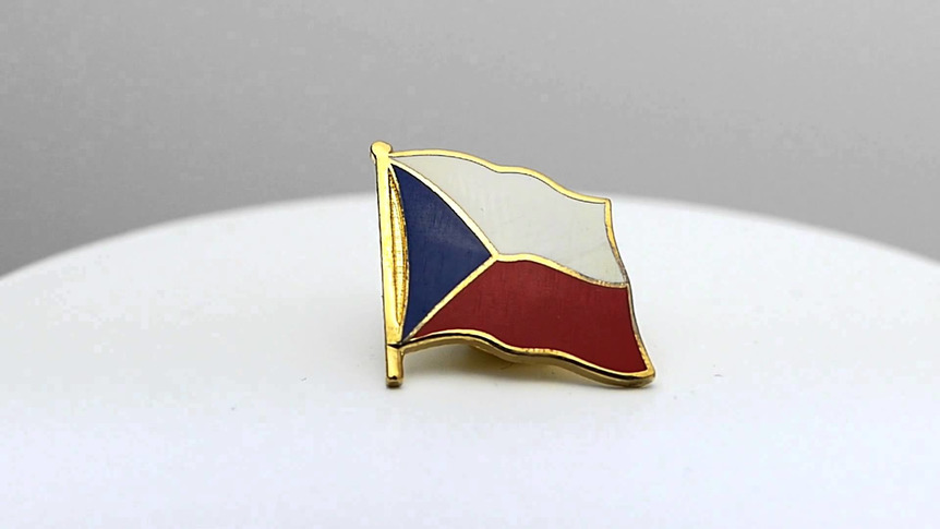 République tchèque - Pin's drapeau 2 x 2 cm
