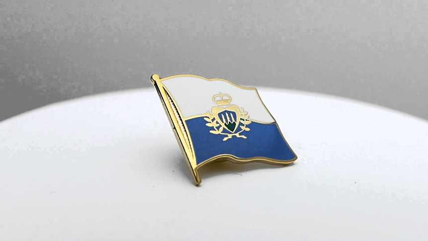 San Marino - Flaggen Pin 2 x 2 cm