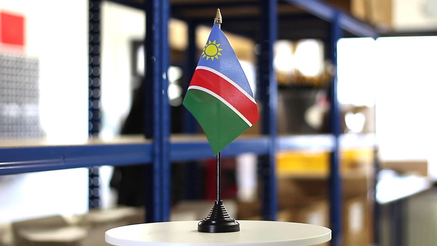 Namibie - Mini drapeau de table 10 x 15 cm