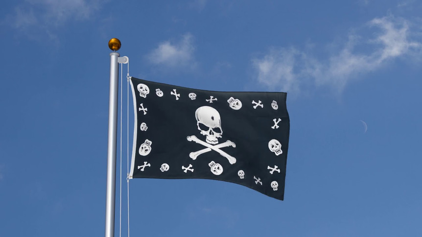 Pirate Bones and skulls - 3x5 ft Flag