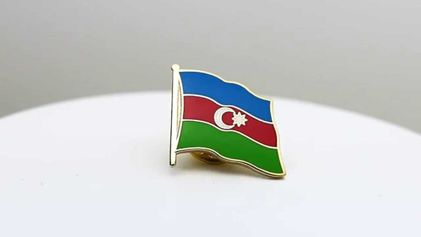 Aserbaidschan - Flaggen Pin 2 x 2 cm