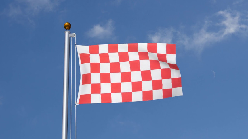 Kariert Rot-Weiß - Flagge 90 x 150 cm