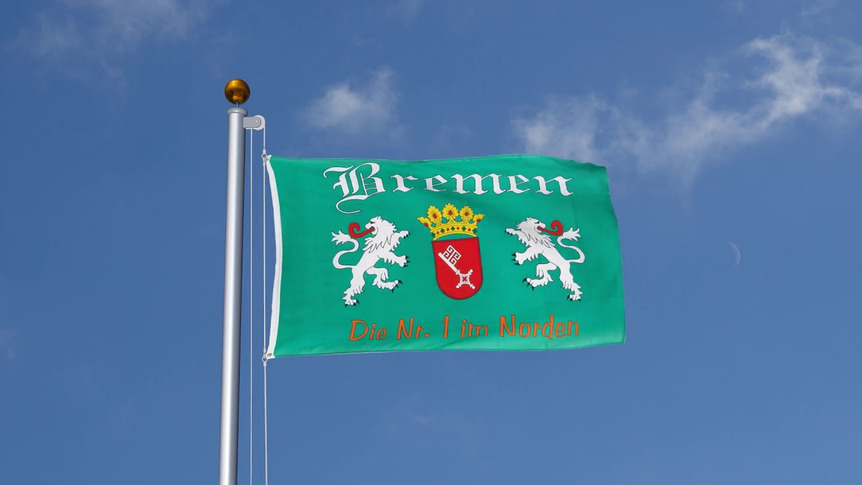 Bremen Die Nr. 1 im Norden - Flagge 90 x 150 cm