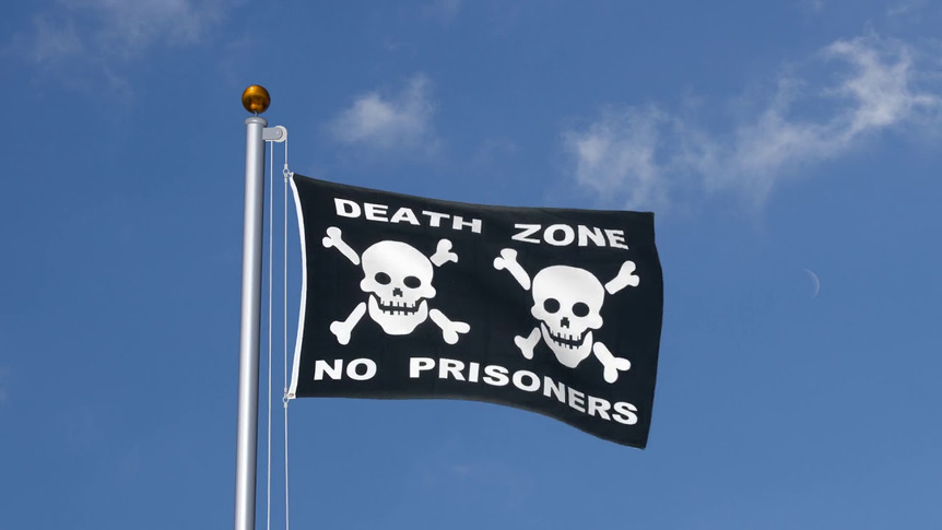 Pirat Death Zone - Flagge 90 x 150 cm