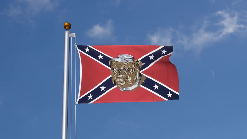 USA Südstaaten Bulldogge - Flagge 90 x 150 cm