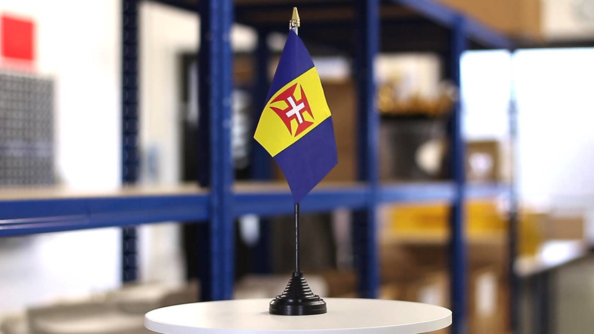 Madère - Mini drapeau de table 10 x 15 cm