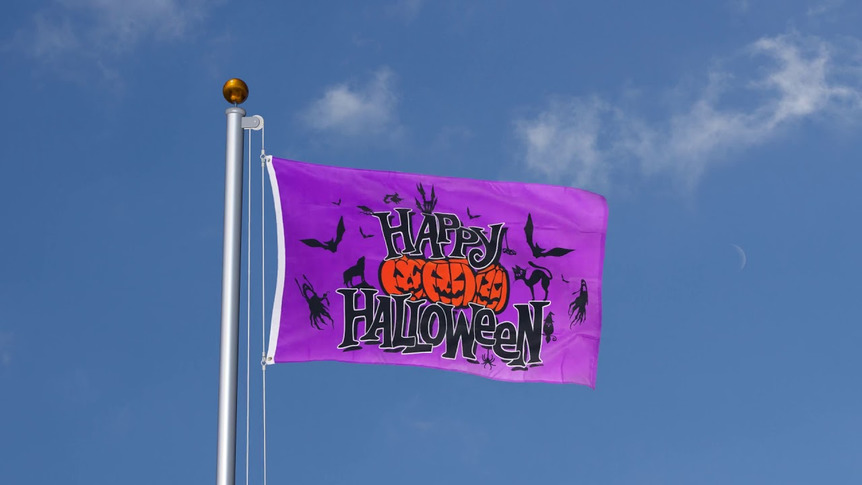 Happy Halloween Purple - 3x5 ft Flag