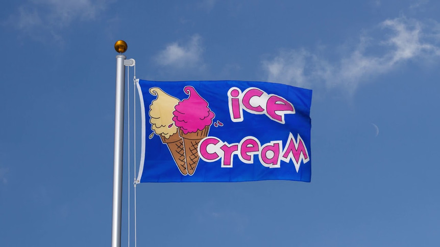 Ice Cream - Drapeau 90 x 150 cm