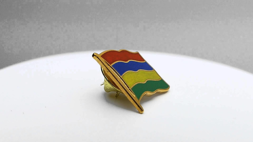 Mauritius - Flaggen Pin 2 x 2 cm