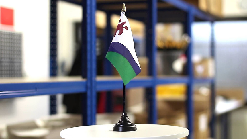 Lesotho ancien - Mini drapeau de table 10 x 15 cm