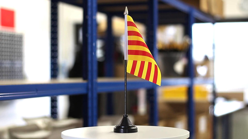 Katalonien - Tischflagge 10 x 15 cm