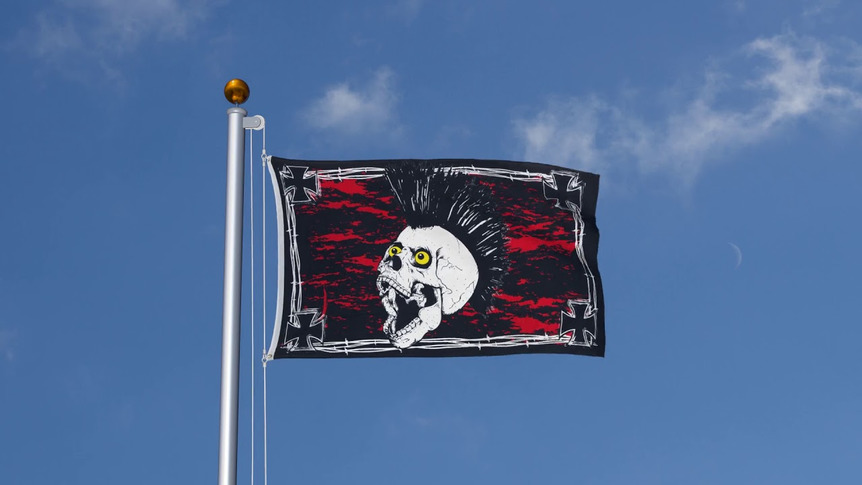 Iron Cross Skull - 3x5 ft Flag
