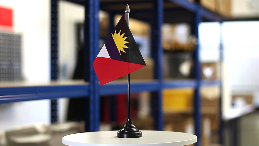 Antigua und Barbuda - Tischflagge 10 x 15 cm