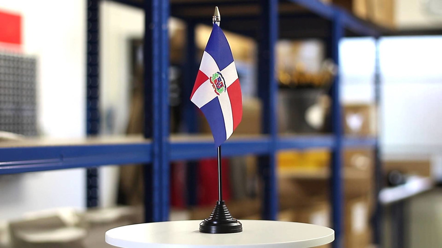 République dominicaine - Mini drapeau de table 10 x 15 cm