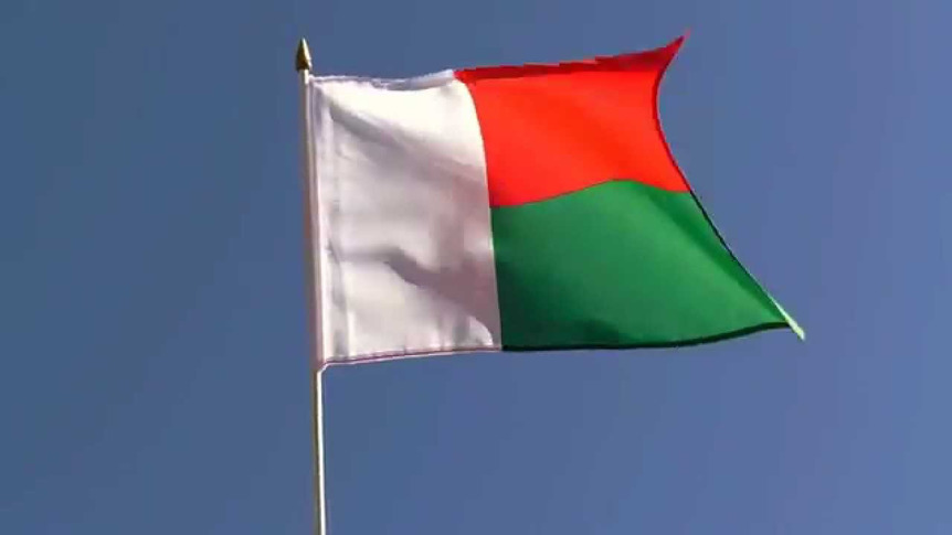 Madagaskar - Stockflagge 30 x 45 cm