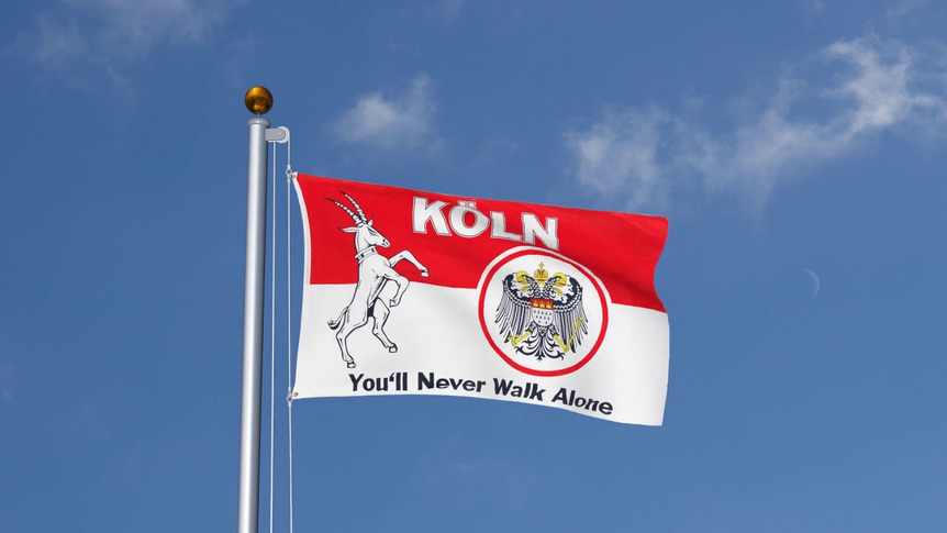 Köln You'll Never Walk Alone - Flagge 90 x 150 cm
