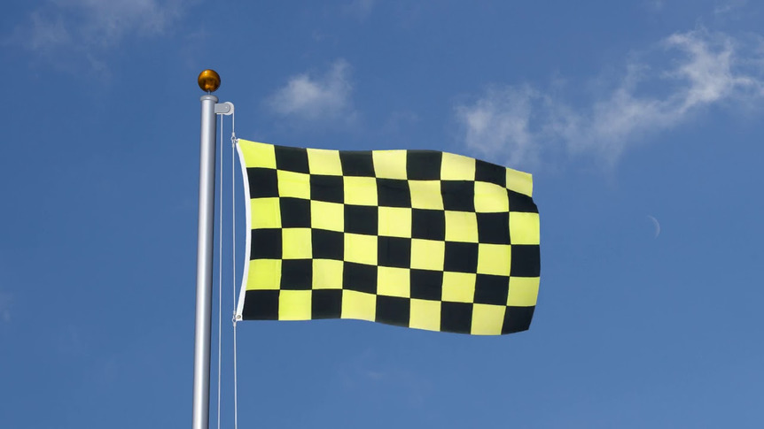 Checkered Black-Yellow - 3x5 ft Flag