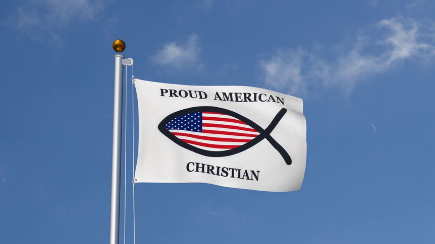 Proud American Christian - Flagge 90 x 150 cm