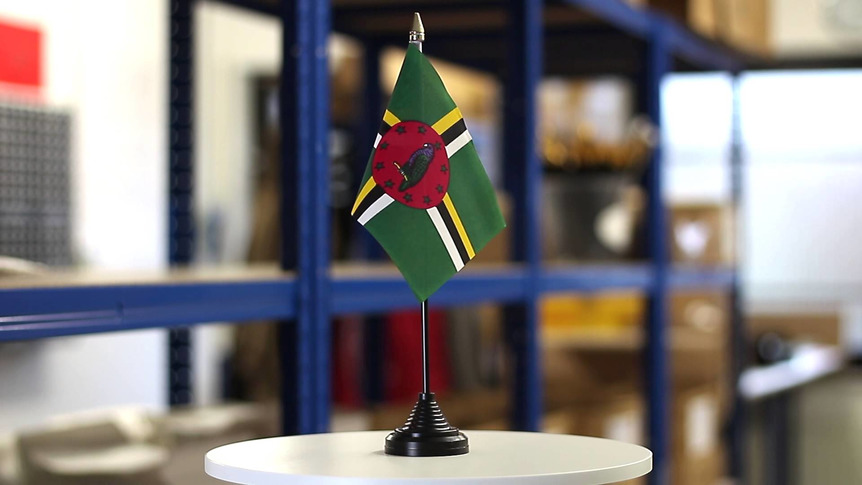Dominique - Mini drapeau de table 10 x 15 cm