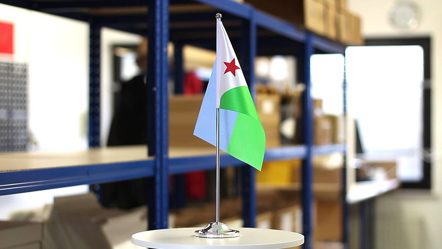 Djibouti - Satin Table Flag 6x9"