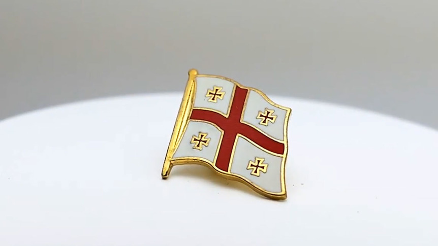 Georgien - Flaggen Pin 2 x 2 cm
