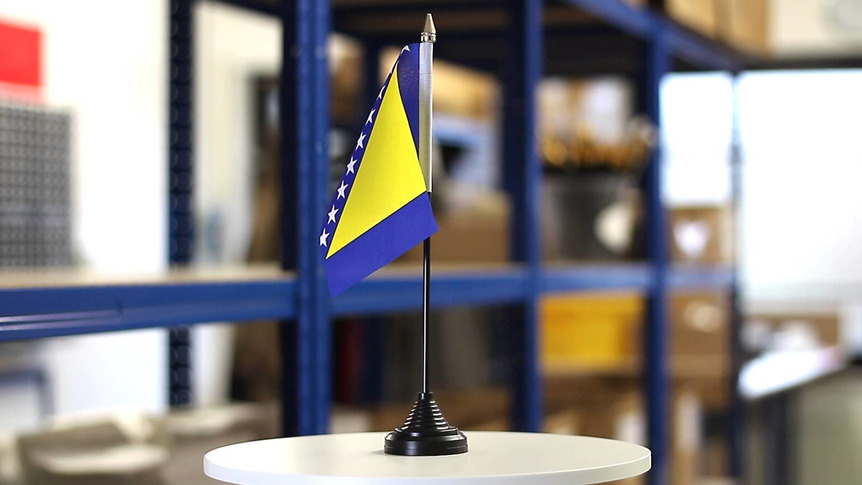 Bosnie-Herzégovine - Mini drapeau de table 10 x 15 cm