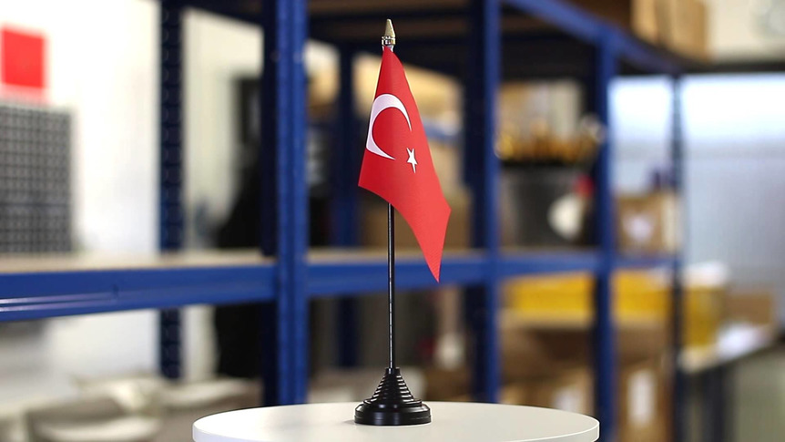 Türkei - Tischflagge 10 x 15 cm