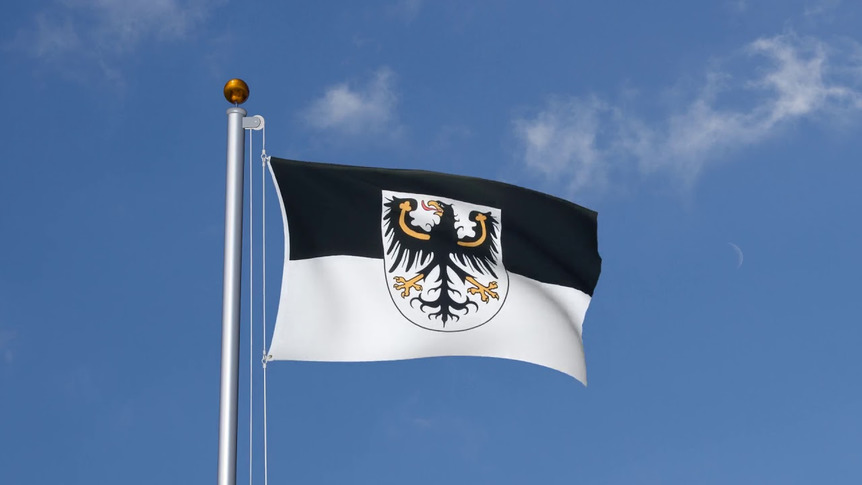 Drapeau De Versailles - 20 X 30 Cm, Polyester 110 G/m², Résistant Aux Intempéries - Avec Sangle Et Boucle Pour Hissage