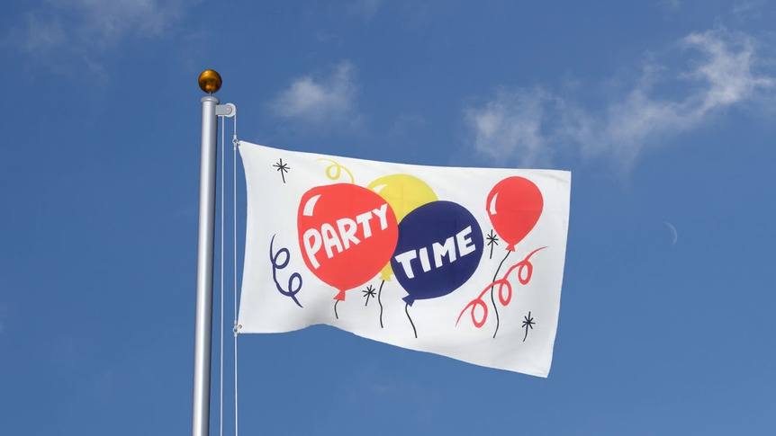 Party Time - 3x5 ft Flag