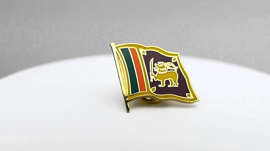 Sri Lanka - Flaggen Pin 2 x 2 cm