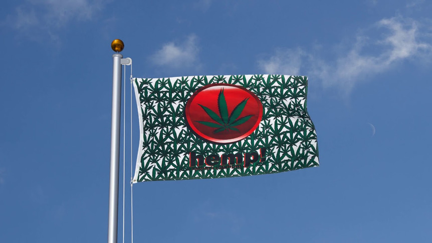 Marijuana Hanf - Flagge 90 x 150 cm