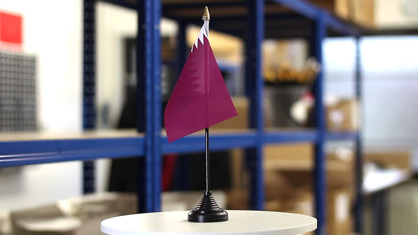 Katar - Tischflagge 10 x 15 cm