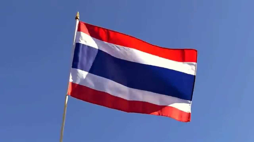 Thaïlande - Drapeau sur hampe 30 x 45 cm