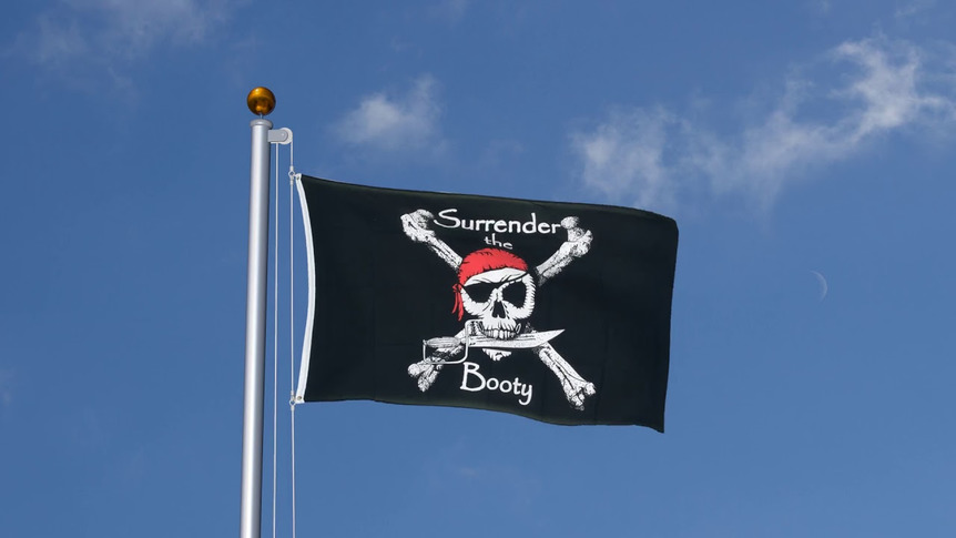 Pirate Surrender the Booty - Drapeau 90 x 150 cm