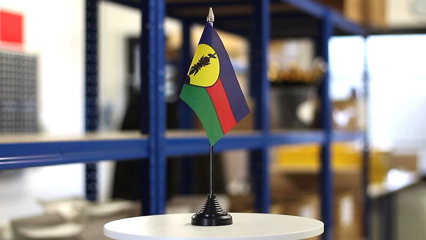 Nouvelle Calédonie - Mini drapeau de table 10 x 15 cm