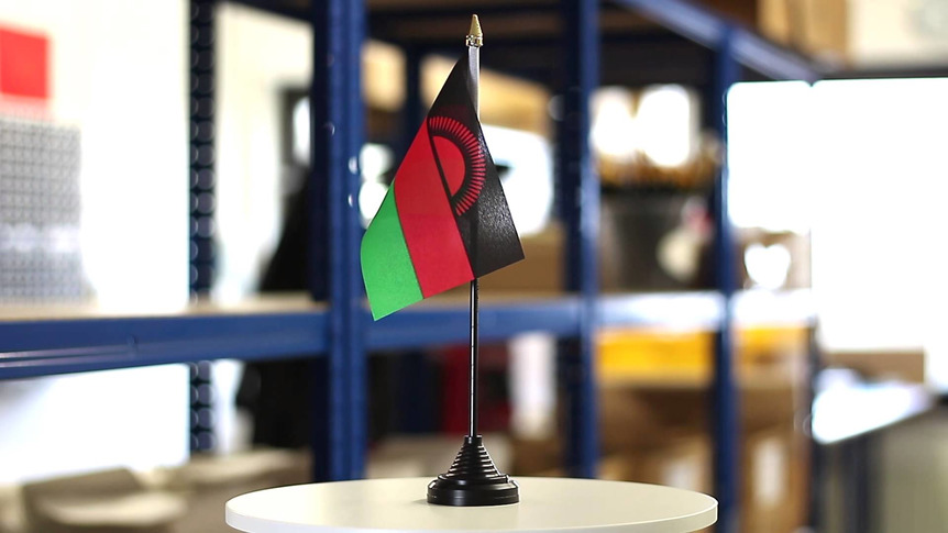 Malawi - Mini drapeau de table 10 x 15 cm