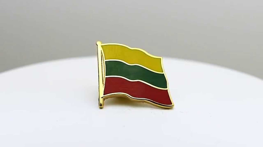 Lituanie - Pin's drapeau 2 x 2 cm