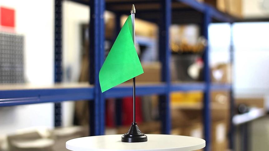 Vert - Mini drapeau de table 10 x 15 cm