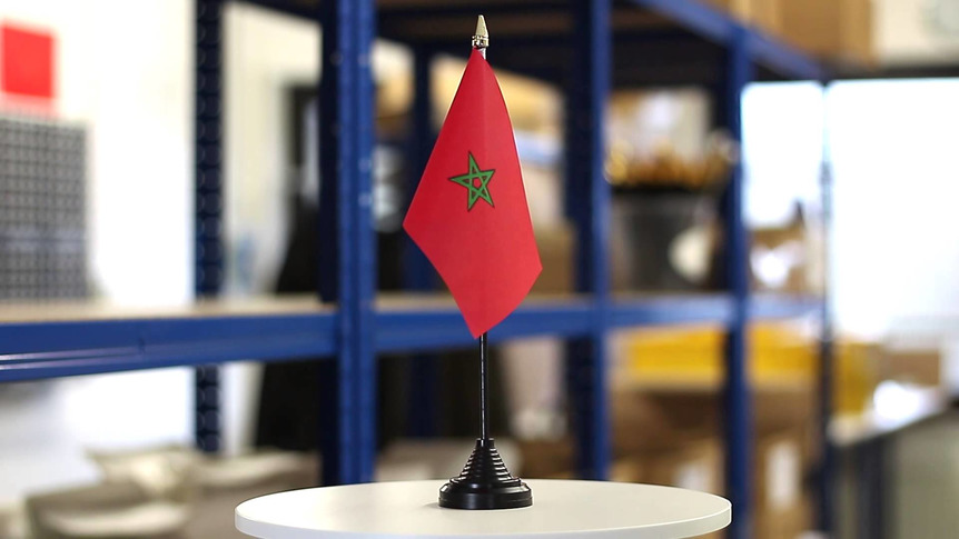 Maroc - Mini drapeau de table 10 x 15 cm
