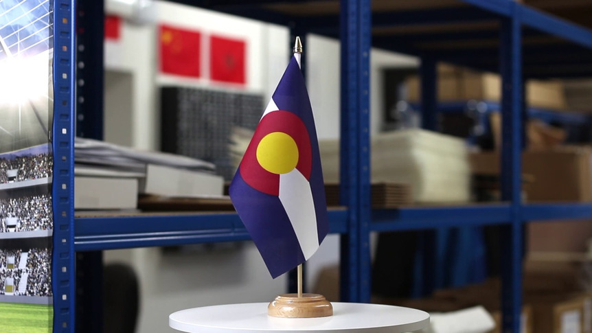Colorado - Table Flag 6x9", wooden