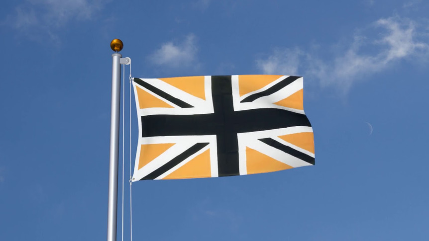 Union Jack black-gold - 3x5 ft Flag