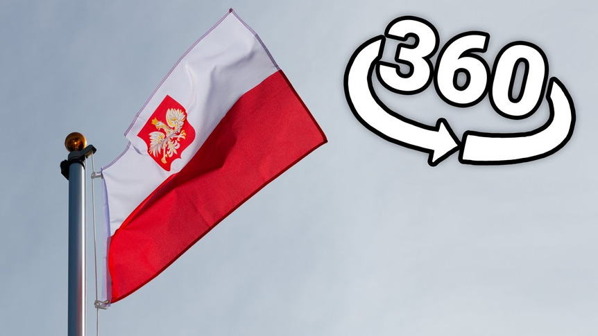 Poland with eagle - 2x3 ft Flag