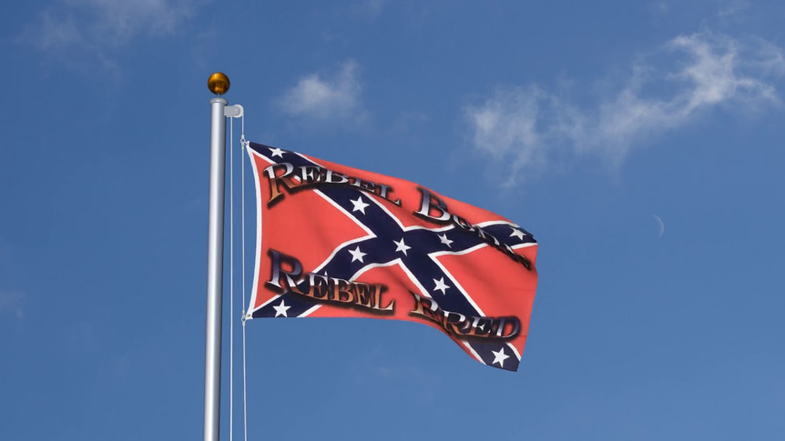 USA Südstaaten Rebel Born Rebel Bred - Flagge 90 x 150 cm