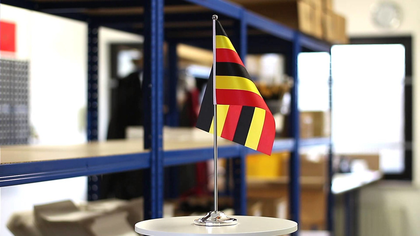 Uganda - Satin Table Flag 6x9"