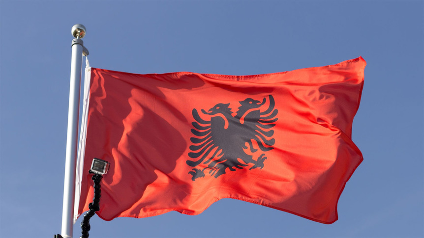 Albanie - Drapeau 90 x 150 cm