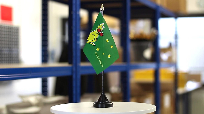 Kangourou - Mini drapeau de table 10 x 15 cm