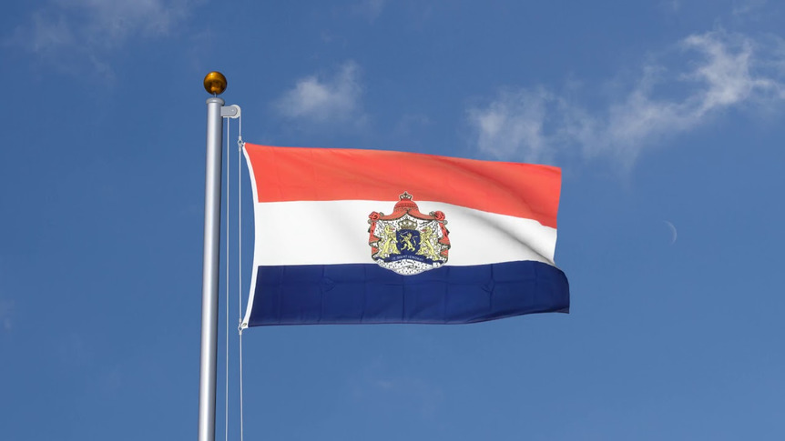 Niederlande mit Wappen - Flagge 90 x 150 cm