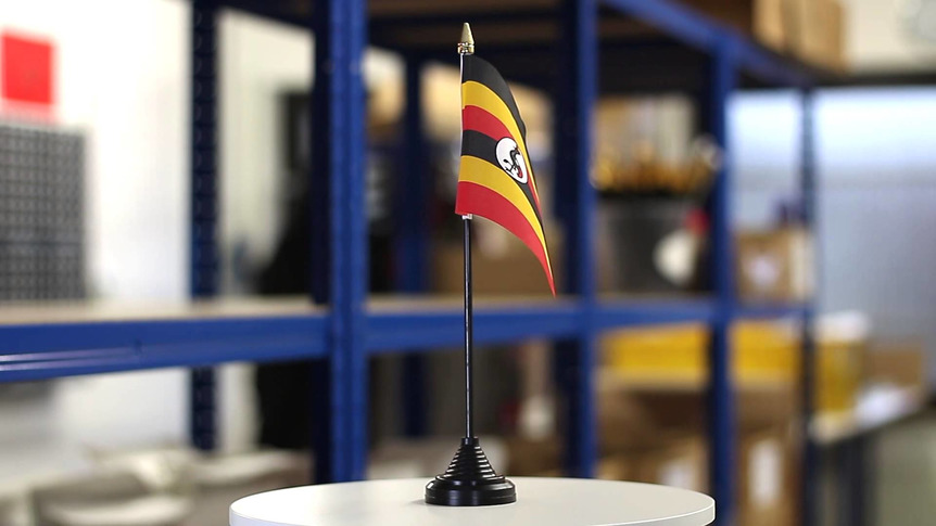Uganda - Tischflagge 10 x 15 cm
