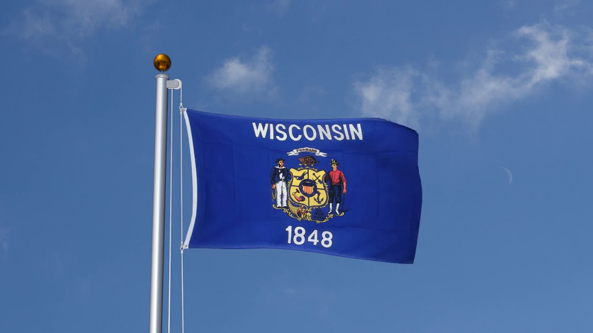 Wisconsin - Flagge 90 x 150 cm