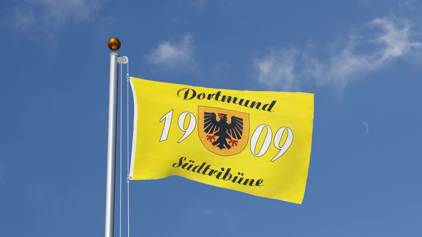 Dortmund 1909 Südtribüne Design 1 - Flagge 90 x 150 cm